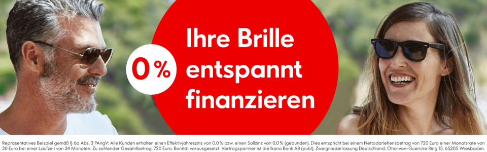 Das Brillenabo, Brillen monatlich zinsfrei  zahlen